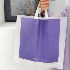 10pcs Frosted Handbags Plastic Gift Bags for Clothing Stores