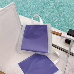 10pcs Frosted Handbags Plastic Gift Bags for Clothing Stores