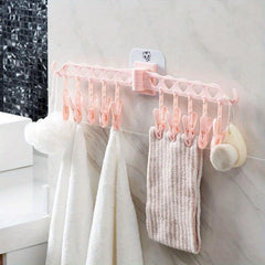 Multifunctional Clothes Hanger Sock Clip Plastic Socks Rack Children's Windproof
