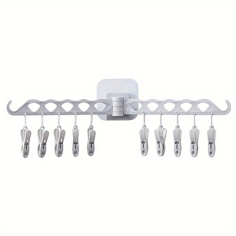 Multifunctional Clothes Hanger Sock Clip Plastic Socks Rack Children's Windproof