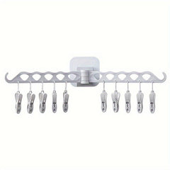 Multifunctional Clothes Hanger Sock Clip Plastic Socks Rack Children's Windproof