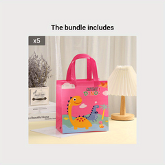 12pcs Small Dinosaur Gift Tote Bag Non-woven Shopping Birthday Storage