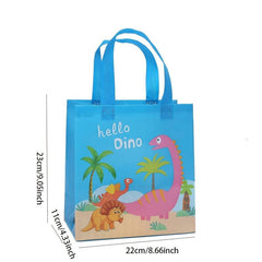 12pcs Small Dinosaur Gift Tote Bag Non-woven Shopping Birthday Storage