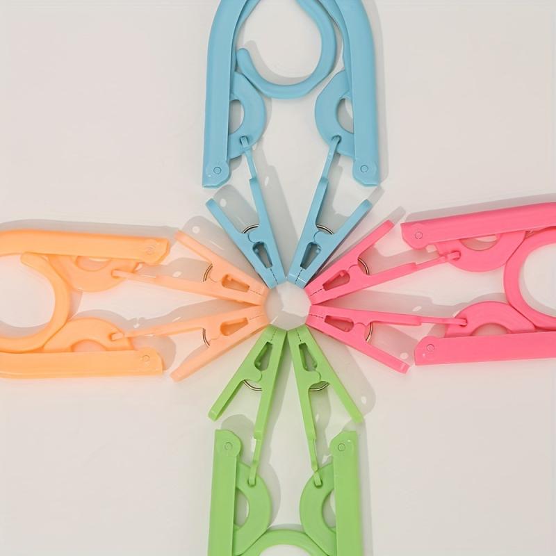 4pcs Folding Clothes Hangers Portable Non-slip Travel Hangers