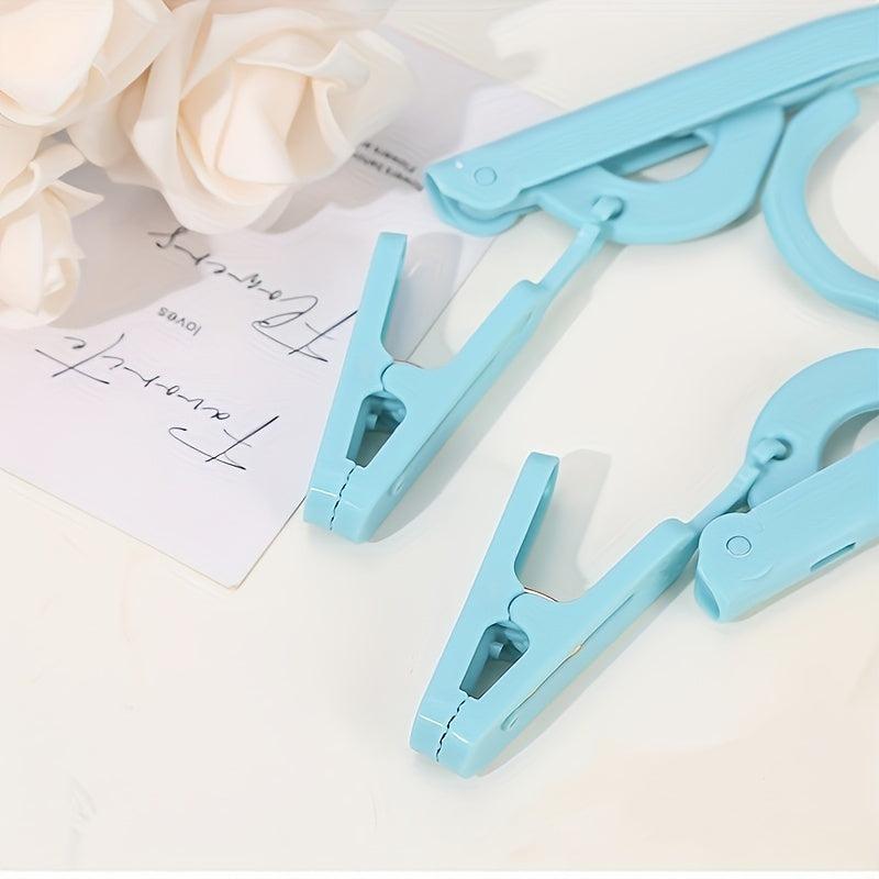 4pcs Folding Clothes Hangers Portable Non-slip Travel Hangers