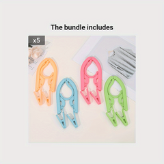 4pcs Folding Clothes Hangers Portable Non-slip Travel Hangers