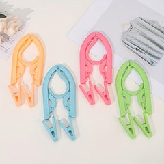 4pcs Folding Clothes Hangers Portable Non-slip Travel Hangers