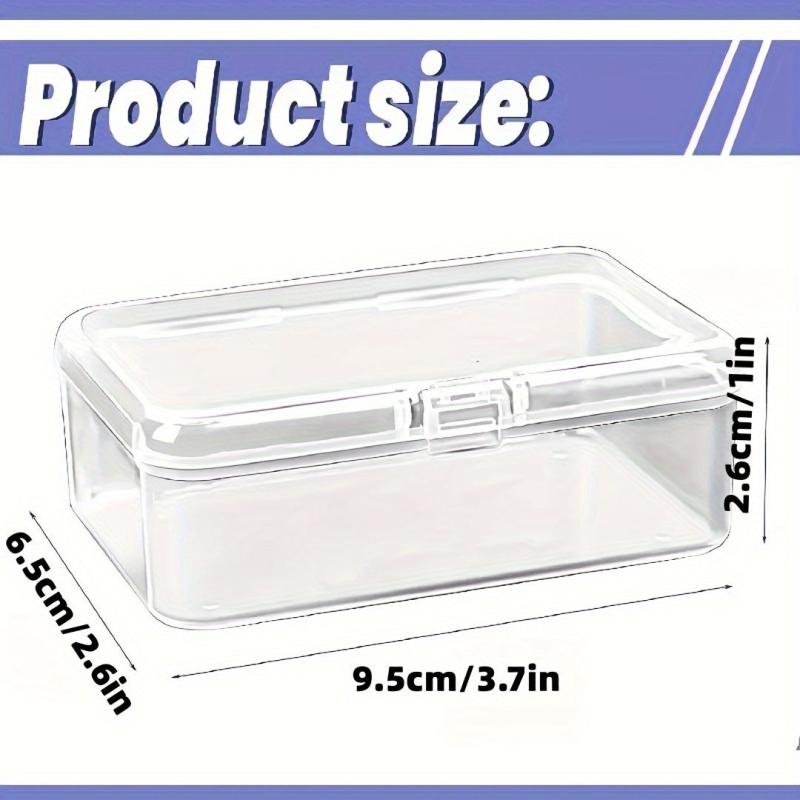 Small Plastic Bead Storage Container with Hinged Lid for Jewelry Supply