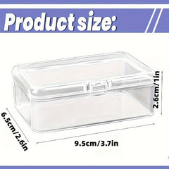 Small Plastic Bead Storage Container with Hinged Lid for Jewelry Supply