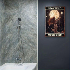 Stay Wild Moon Child Metal Tin Sign Home Bar Wall Decor 20x30