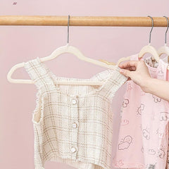 6pcs Mini Flocking Clothes Hangers Durable Clothes Drying Racks