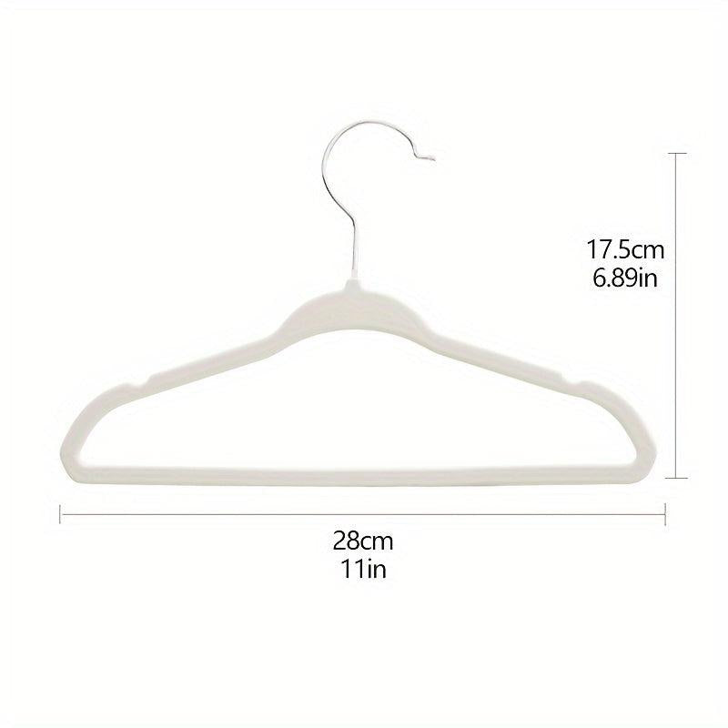 6pcs Mini Flocking Clothes Hangers Durable Clothes Drying Racks