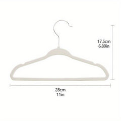 6pcs Mini Flocking Clothes Hangers Durable Clothes Drying Racks