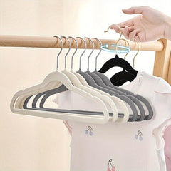 6pcs Mini Flocking Clothes Hangers Durable Clothes Drying Racks