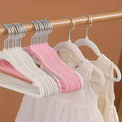 6pcs Mini Flocking Clothes Hangers Durable Clothes Drying Racks