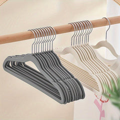 6pcs Mini Flocking Clothes Hangers Durable Clothes Drying Racks