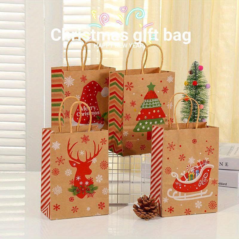 3pcs Christmas Gift Bag Set for Stores Party Holiday