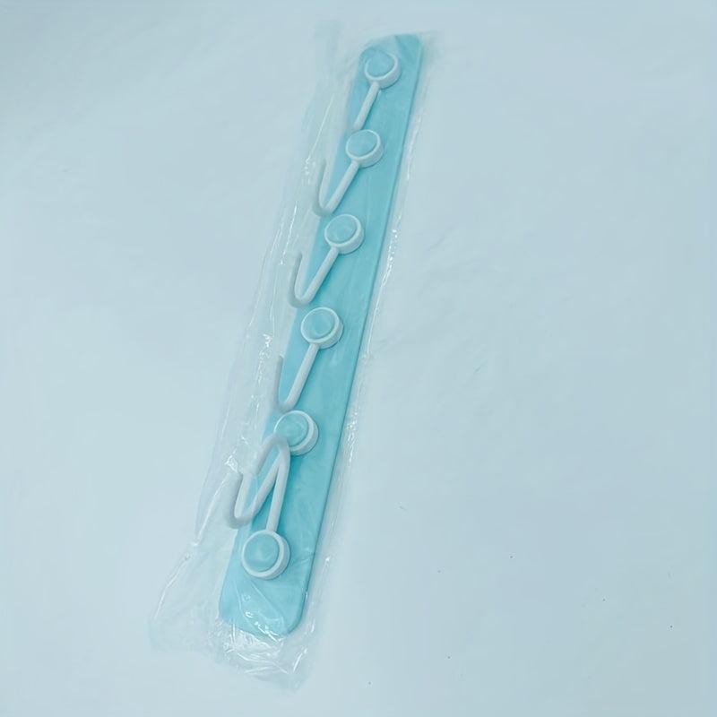 360 Rotating Hanging Storage Rack with 6 Hooks Towel Rag Hanger
