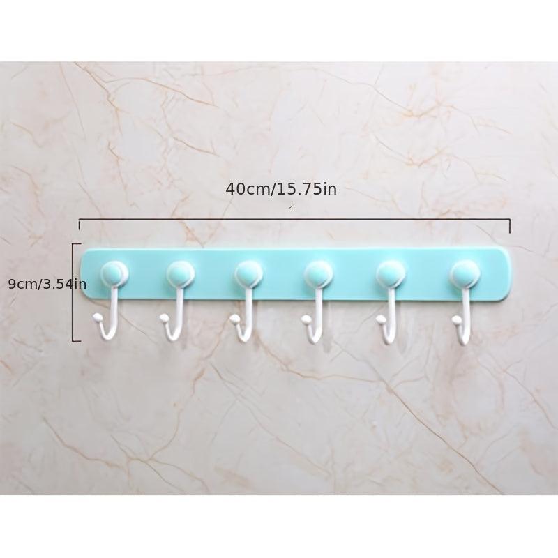 360 Rotating Hanging Storage Rack with 6 Hooks Towel Rag Hanger