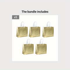 5pcs Laser Coated Non-woven Fabric Gift Bags