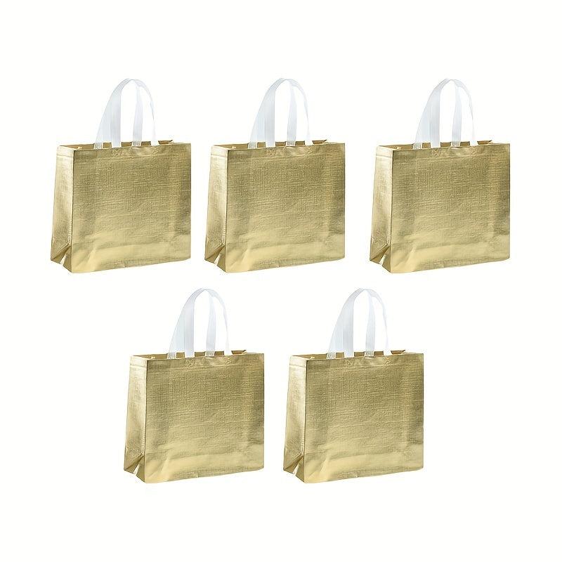 5pcs Laser Coated Non-woven Fabric Gift Bags