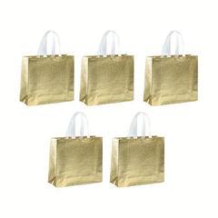 5pcs Laser Coated Non-woven Fabric Gift Bags