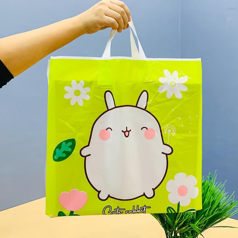 10pcs Rabbit Gift Bag Net Red Tote Bag Women's Clothing Store Plastic Bag