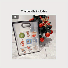 1pc DIY Christmas Gift Bag with 10 Random Pattern Stickers