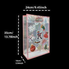 1pc DIY Christmas Gift Bag with 10 Random Pattern Stickers