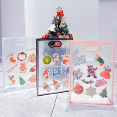1pc DIY Christmas Gift Bag with 10 Random Pattern Stickers