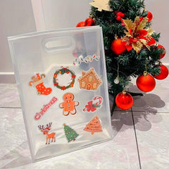 1pc DIY Christmas Gift Bag with 10 Random Pattern Stickers