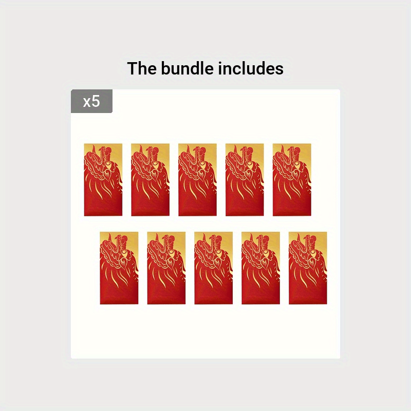 10pcs Dragon Year Red Envelope Chinese Style Creativity Spring Hot Award