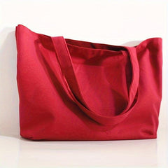 Solid Canvas Tote Bag for Work & Shopping