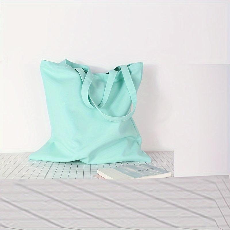 Solid Canvas Tote Bag for Work & Shopping