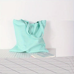 Solid Canvas Tote Bag for Work & Shopping