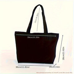 Solid Canvas Tote Bag for Work & Shopping