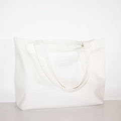 Solid Canvas Tote Bag for Work & Shopping