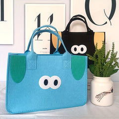 Large Capacity Felt Lunch Box Bento Bag Handbag For Classes & Work