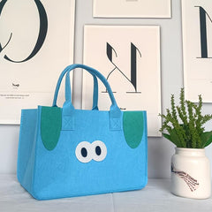 Large Capacity Felt Lunch Box Bento Bag Handbag For Classes & Work