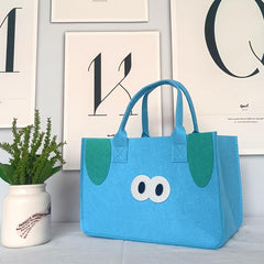 Large Capacity Felt Lunch Box Bento Bag Handbag For Classes & Work