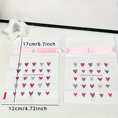 50pcs Heart Drawstring Gift Bag for Store Packing Candy Sub Bag