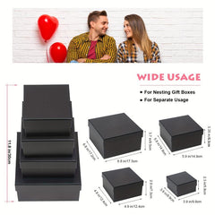 8-Packs Gift Boxes with Lids, Explosion and Nesting Gift Boxes Set for Birthday