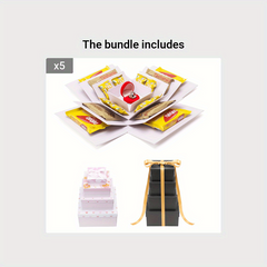 8-Packs Gift Boxes with Lids, Explosion and Nesting Gift Boxes Set for Birthday