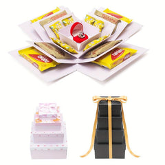 8-Packs Gift Boxes with Lids, Explosion and Nesting Gift Boxes Set for Birthday