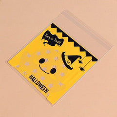 100pcs Halloween Pumpkin Gift Packaging Bags Candy Bags Biscuit Bags