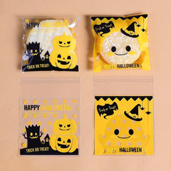 100pcs Halloween Pumpkin Gift Packaging Bags Candy Bags Biscuit Bags