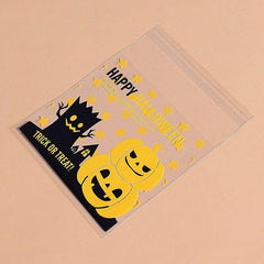 100pcs Halloween Pumpkin Gift Packaging Bags Candy Bags Biscuit Bags