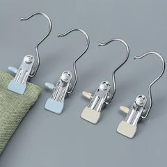 20pcs Stainless Steel Rack Clip Clothes Hanging Pin Hook for Travel