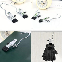20pcs Stainless Steel Rack Clip Clothes Hanging Pin Hook for Travel