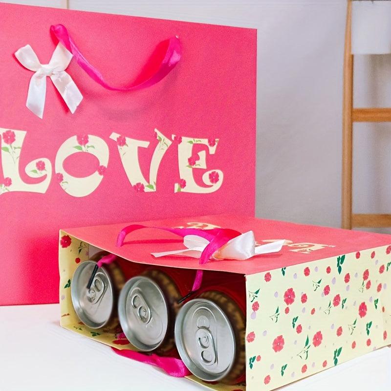 12pcs Gift Bag Paper Bag Candy Birthday Gift Bag Portable LOVE